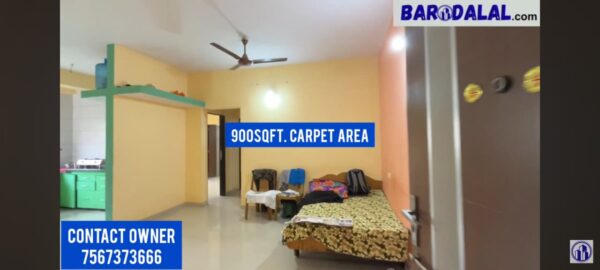 Semi furnished 2bhk flat for sale in vadodara, atladra padra road, hari samruddhi