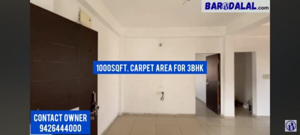 Semi furnished 2bhk flat for sale in vadodara, gotri, shubhadra avenue