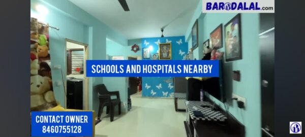 Semi furnished 1bhk flat for sale in vadodara, somatalav, nand vihar flat