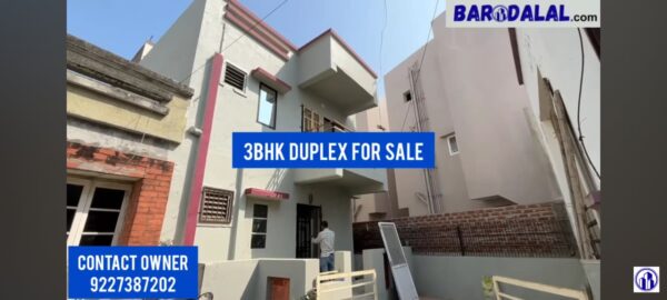 Semi furnished 3bhk duplex for sale in vadodara, bapod, parn vatika society