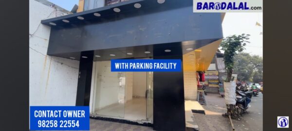 Ground floor shop for sale in vadodara, pratapnagar road, shani shop complex