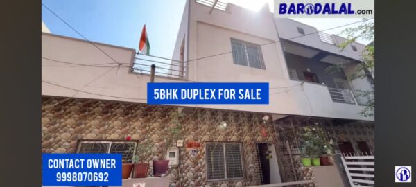 Semi furnished 5bhk duplex for sale in vadodara, warasiya, narayandham duplex