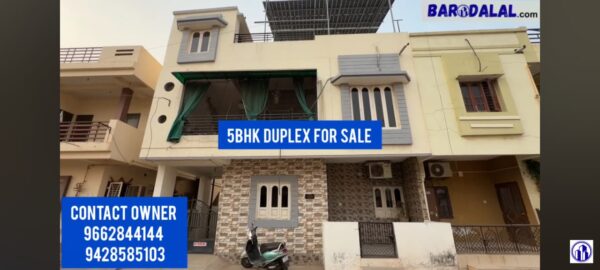 Full furnished 5bhk duplex for sale in vadodara, karelibaug, vaikunth 2