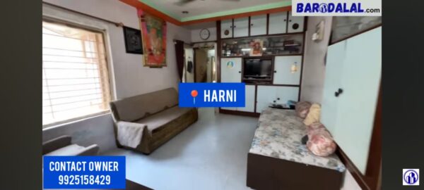 Semi furnished 3bhk apartment for sale in vadodara, harni, vijay nagar