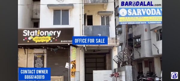 Full furnished office for sale in vadodara, khodiyar nagar, bansidhar heights
