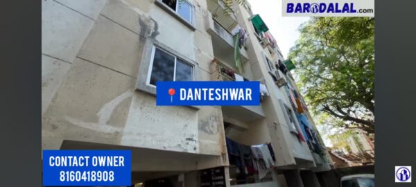 Semi furnished 1bhk flat for sale in vadodara, danteshwar, shreeji flat
