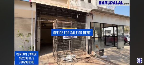 Office for sale or rent in vadodara, akota, silver square apartment