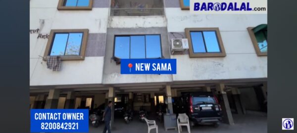 Full furnished 2bhk flat for sale in vadodara, new sama, amrut ark society
