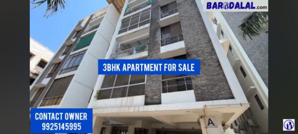 Full furnished 3bhk apartment for sale in vadodara, vasna road, taksh iris