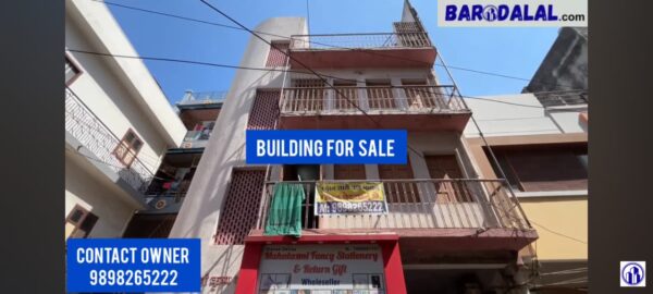 Semi furnished building for sale in vadodara, bajwada, seth seri