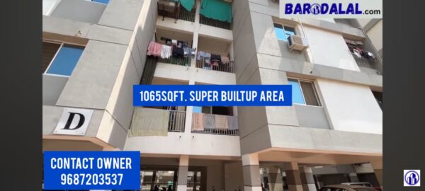 Semi furnished 2bhk flat for sale in vadodara, bhayli, akshar vandan